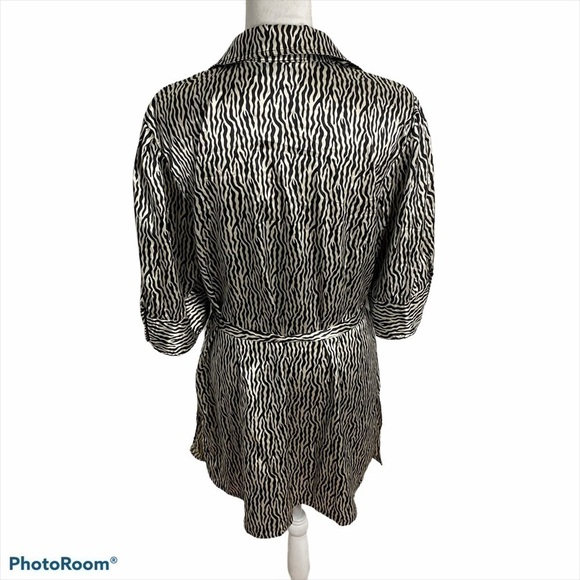 Lane Bryant Zebra Print Dress 14/16 Button Down - Picture 3 of 11